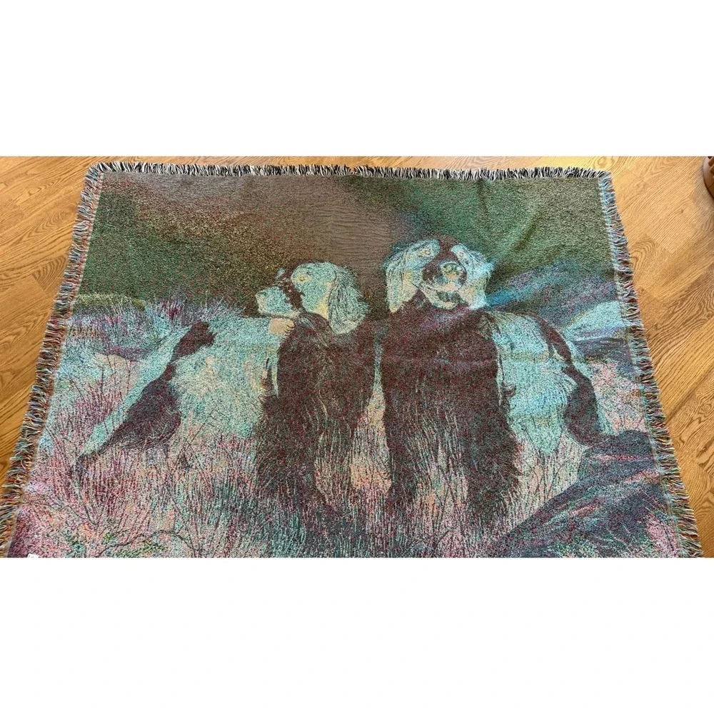 Pure Country Weavers Robert J May Springer Spaniel Dog Tapestry Throw Blanket